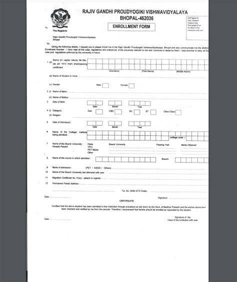 rgpv smart card view|rgpv enrollment form.